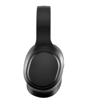 Black headphones front side view