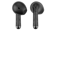 Front of left earphone, back of right earphone