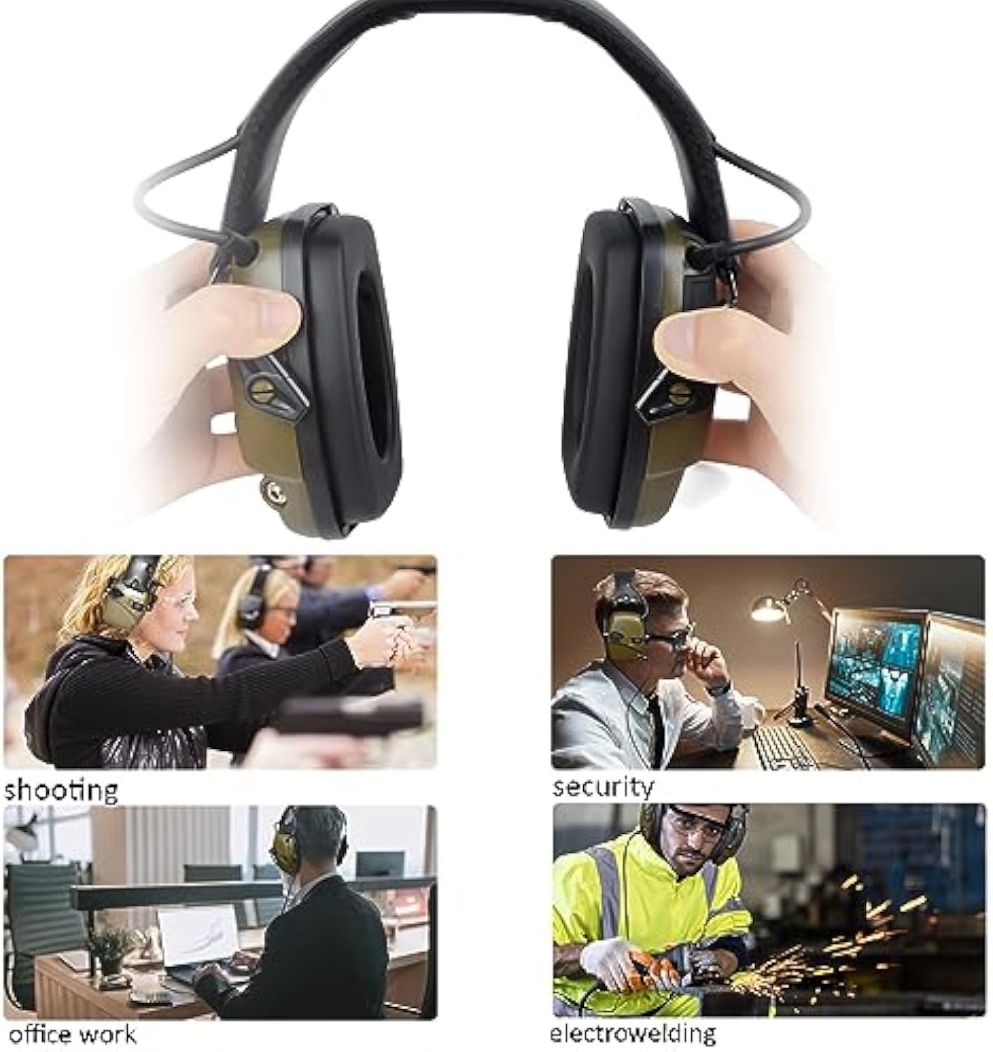 Electronic earmuffs use area instructions